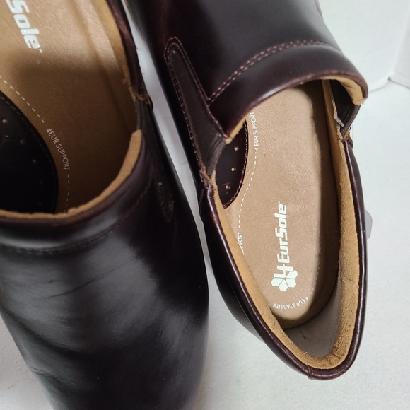 4-Eur-Sole COMFORT SOLE LOAFERS BURGANDY COLORED WOMEN'S SIZE 10 MEDIUM - Picture 7 of 9